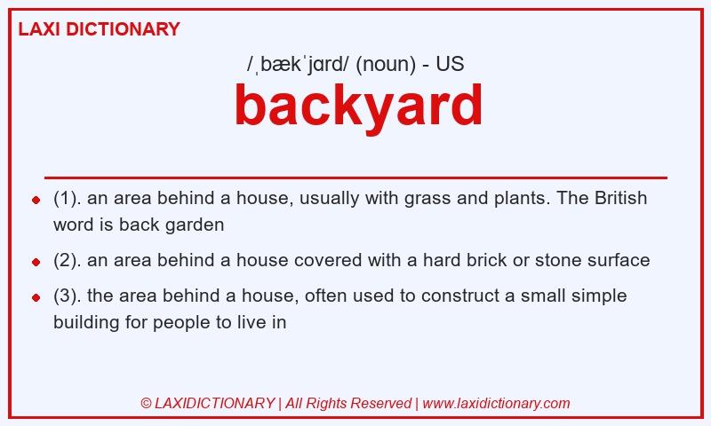 Definition backyard in American English