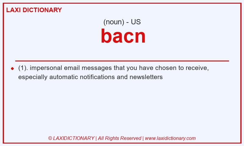 Definition bacn in American English