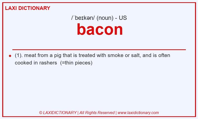 Definition bacon in American English