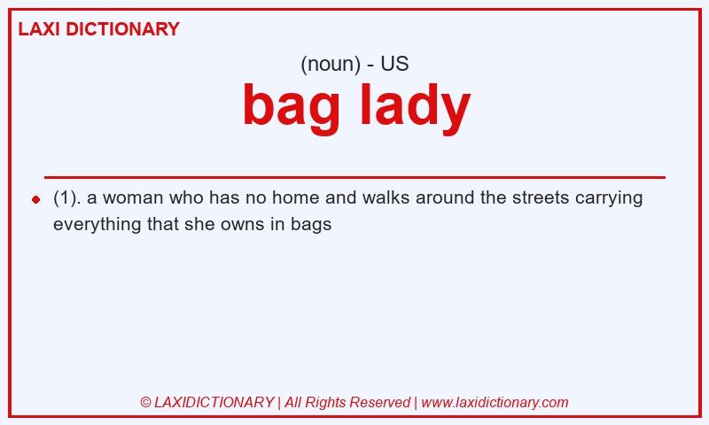 Definition bag lady in American English