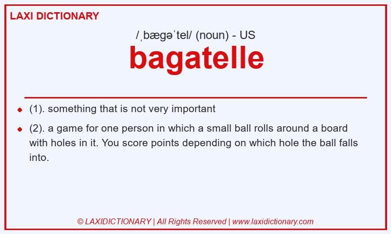 Definition bagatelle in American English