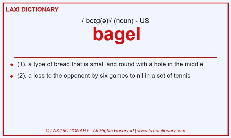 Definition bagel in American English