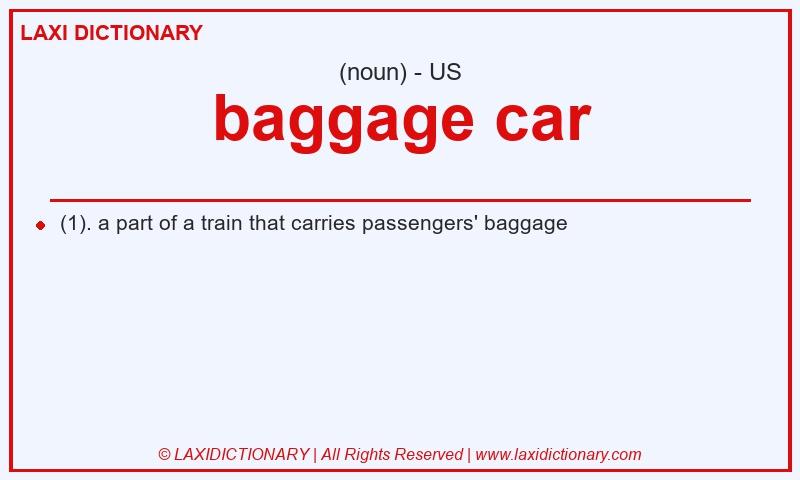 Definition baggage car in American English