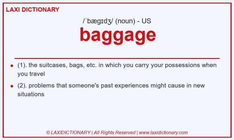 Definition baggage in American English