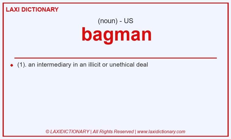 Definition bagman in American English