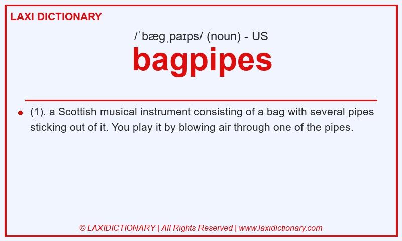 Definition bagpipes in American English