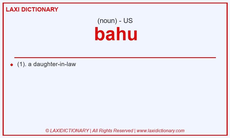Definition bahu in American English