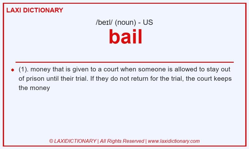 Definition bail in American English