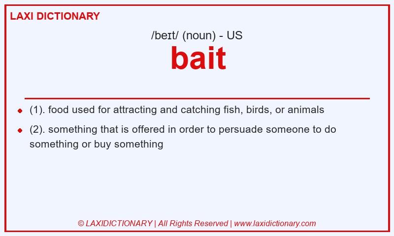 Definition bait in American English