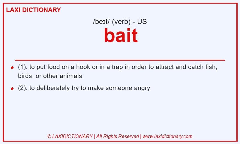 Definition bait in American English