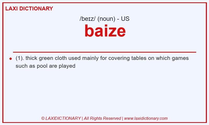Definition baize in American English