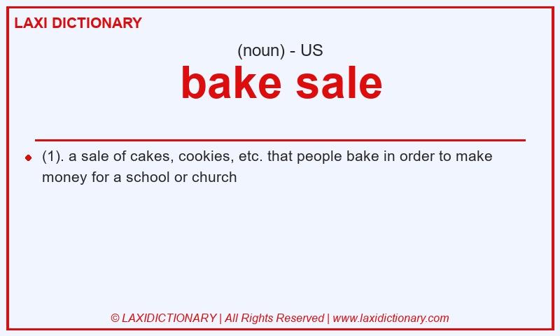 Definition bake sale in American English