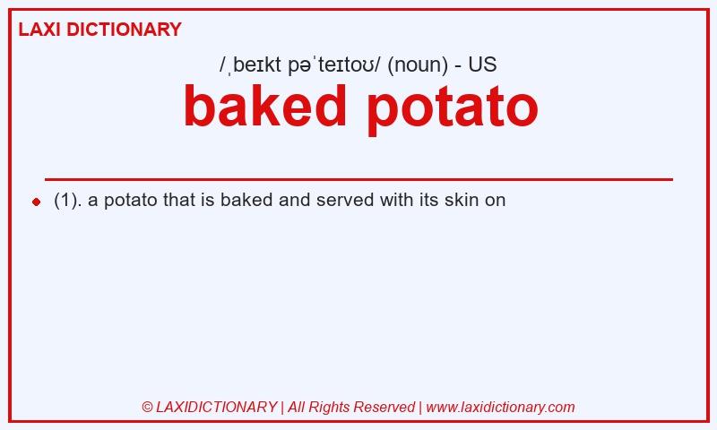 Definition baked potato in American English