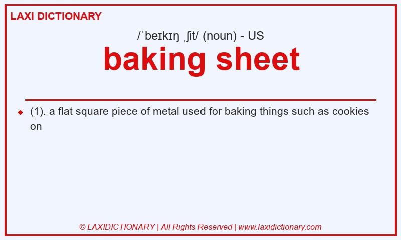 Definition baking sheet in American English