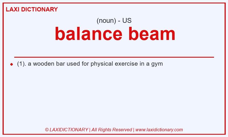 Definition balance beam in American English