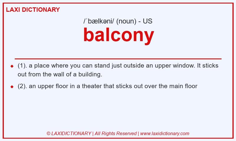 Definition balcony in American English