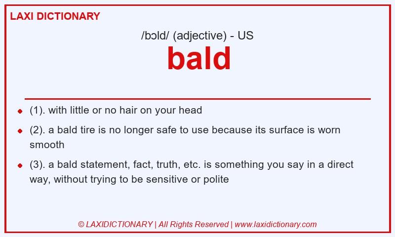 Definition bald in American English
