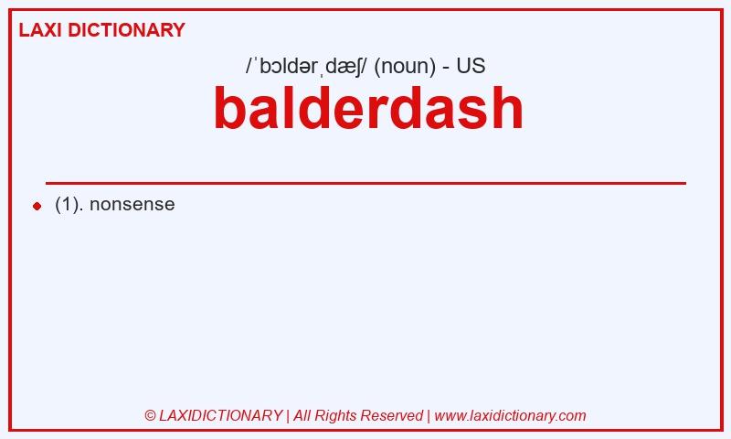 Definition balderdash in American English
