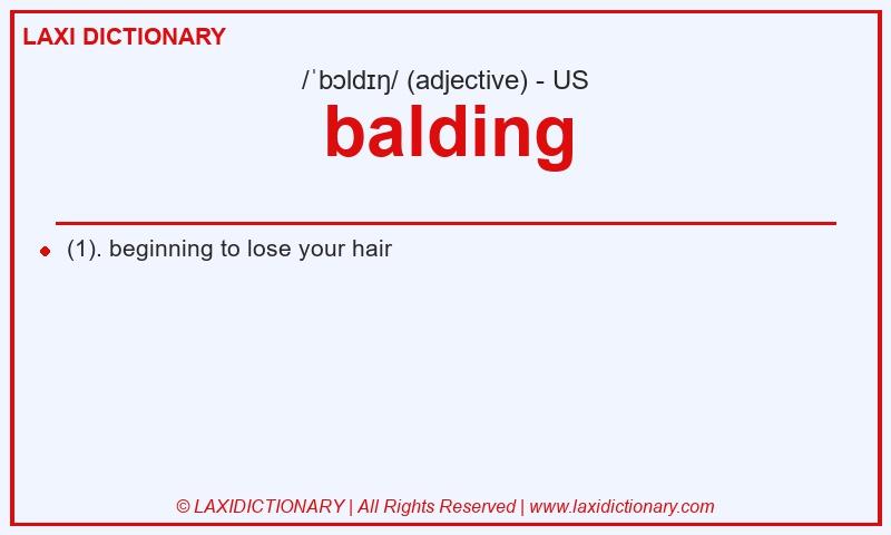 Definition balding in American English