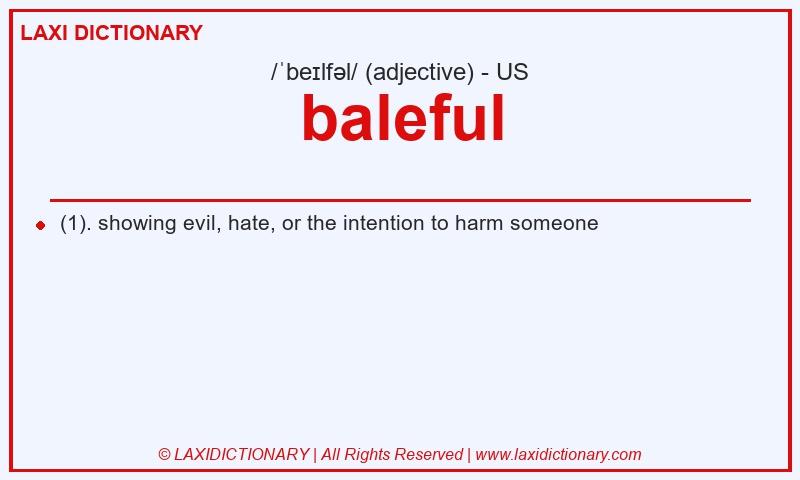 Definition baleful in American English