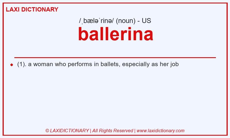 Definition ballerina in American English