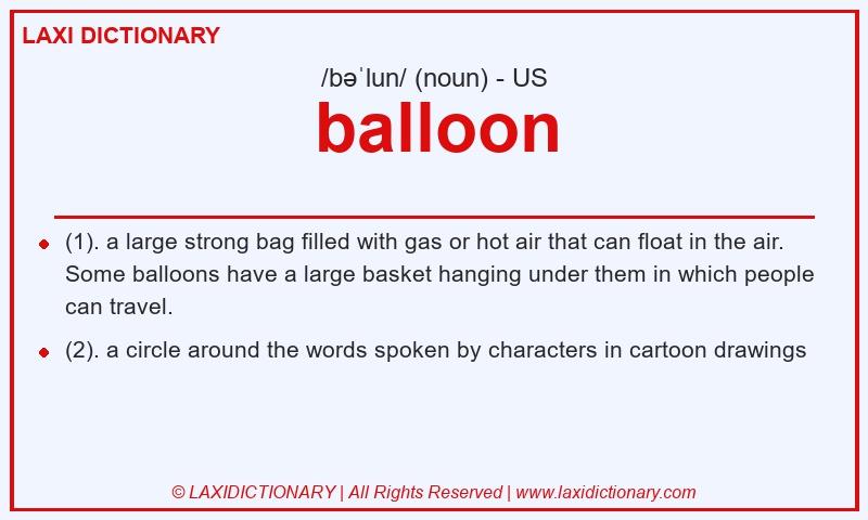 Definition balloon in American English