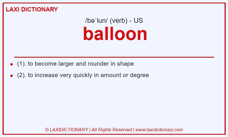 Definition balloon in American English