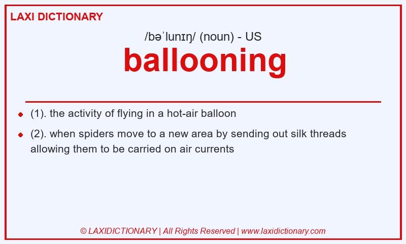 Definition ballooning in American English
