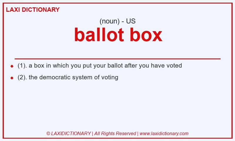 Definition ballot box in American English