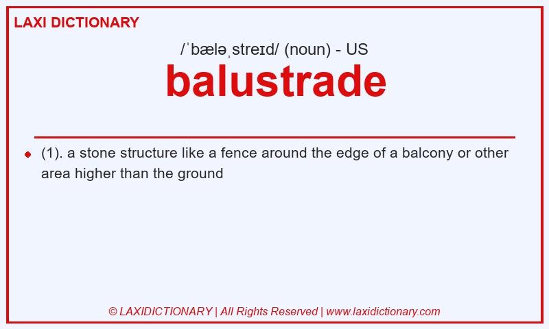 Definition balustrade in American English