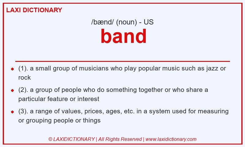 Definition band in American English