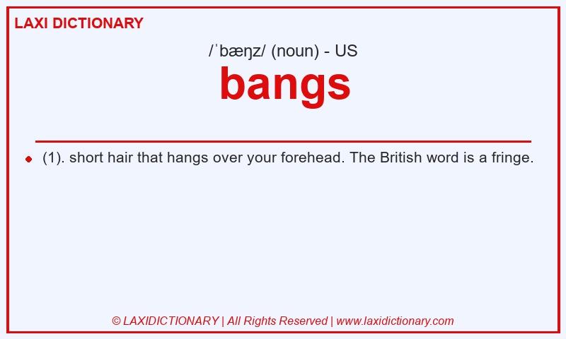 Definition bangs in American English