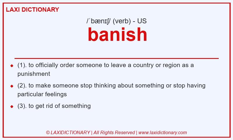 Definition banish in American English