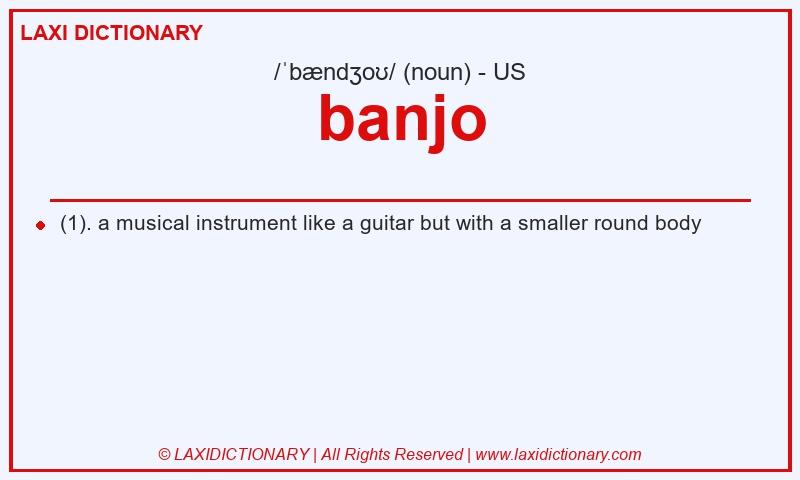 Definition banjo in American English