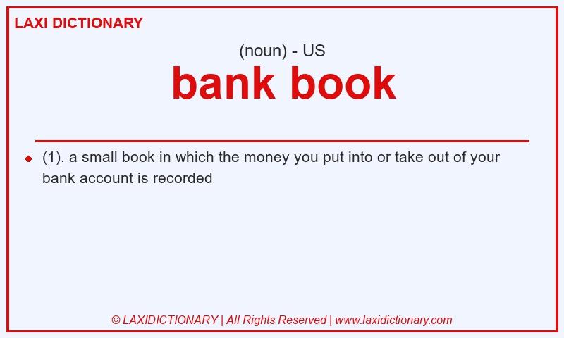 Definition bank book in American English