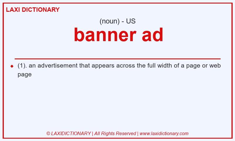 Definition banner ad in American English