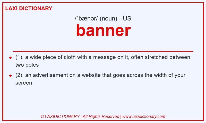 Definition banner in American English