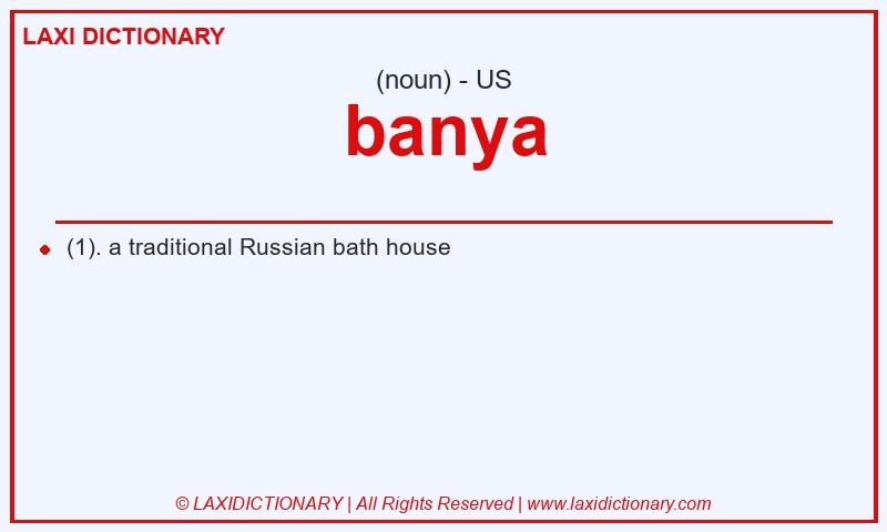 Definition banya in American English