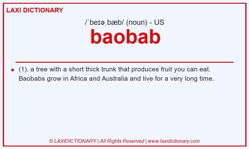 Definition baobab in American English