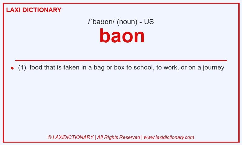 Definition baon in American English