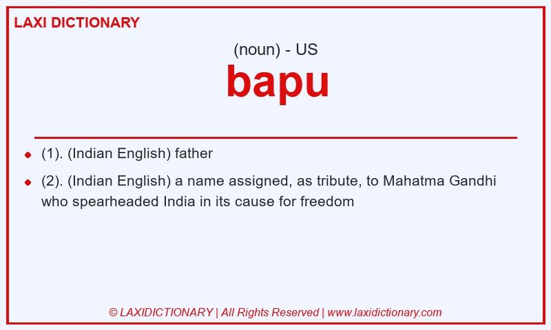 Definition bapu in American English