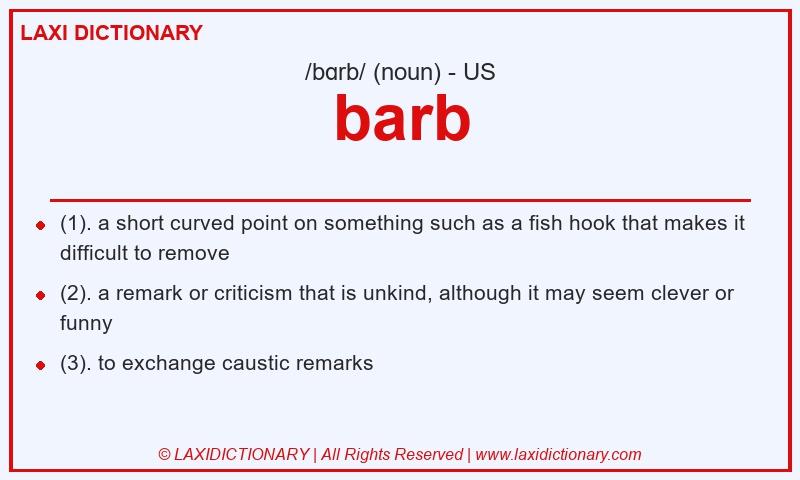 Definition barb in American English