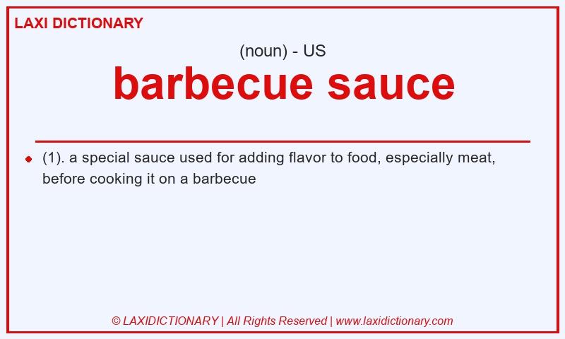 Definition barbecue sauce in American English