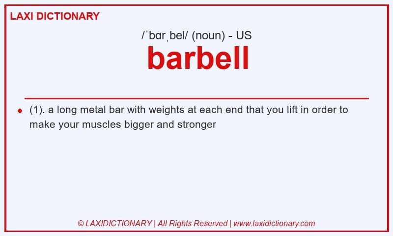 Definition barbell in American English
