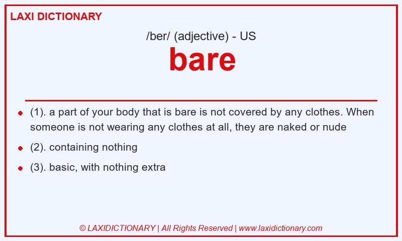 Definition bare in American English