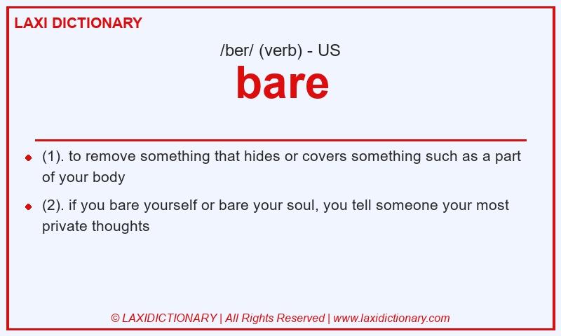 Definition bare in American English