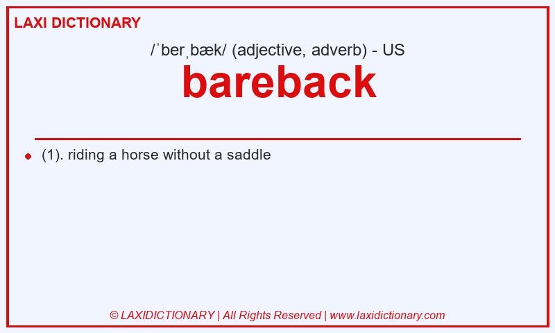 Definition bareback in American English