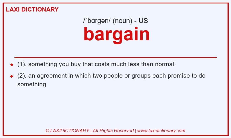 Definition bargain in American English