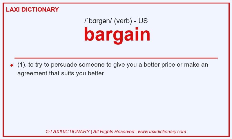Definition bargain in American English