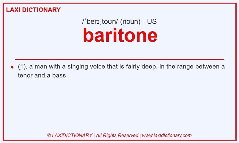 Definition baritone in American English